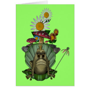 Carte à billets vierges Frog Princess On Throne