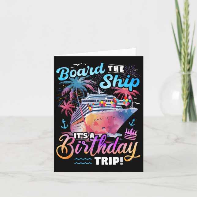 Carte À Bord Du Navire C'Est Un Anniversaire Voyage Croi (Devant)