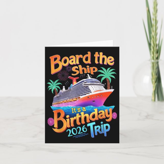 Carte À Bord Du Navire C'Est Un Anniversaire Voyage Part (Devant)