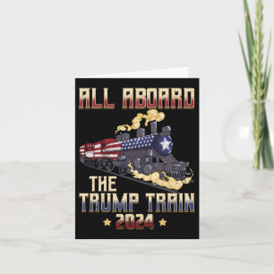 Carte À bord du Trump Train 2024 American Flag 1