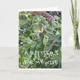 CARTE A **BUTTERFLY** POUR MA **FEMME** ANNIVERSAIRE