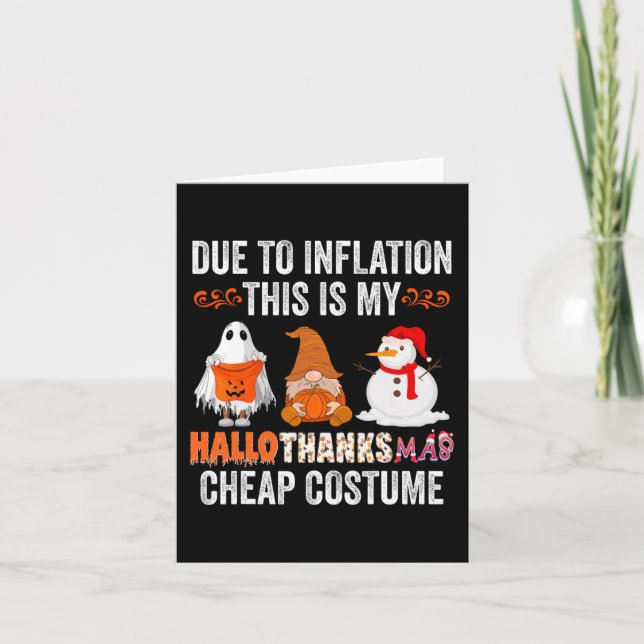 Carte A cause de l'inflation Ceci est mon HalloThanksMas (Devant)
