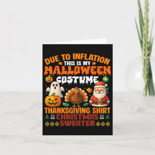 Carte A Cause De L'Inflation C'Est Mes Costumes D'Hallow