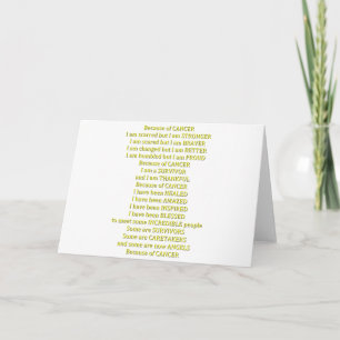 Carte A cause du cancer