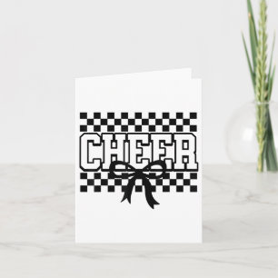 Carte à damiers Joyeux Cheerleader Pour Les Jeunes Pom-p