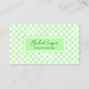 Carte À damiers Pastel Green