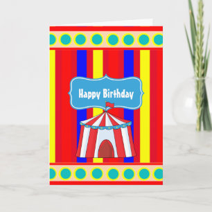 Carte A Day at the Circus Kids Party Personalized