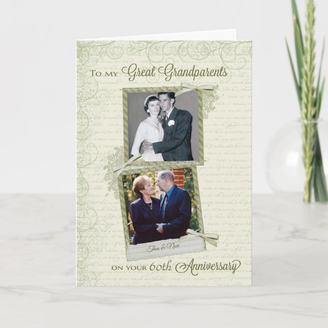 Carte À des arrière-grands-parents pour leur __ème anniv (Devant)