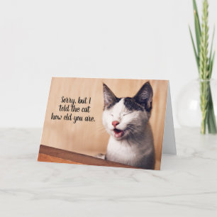 Carte A Dit Au Chat Quel Âge Tu As L'Anniversaire Amusan