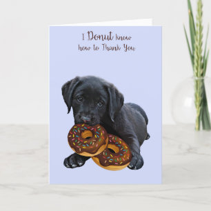 Carte à Donut Black Lab - Carte à Donut Chien - Me