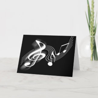Carte à échelle musicale noire et blanche