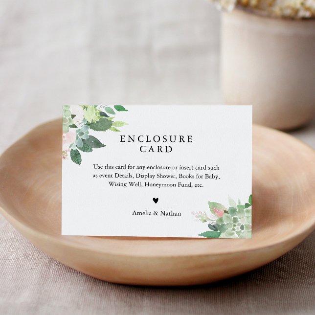 Carte à Enveloppe Florale DEVON Succulente Blush (Créateur téléchargé)