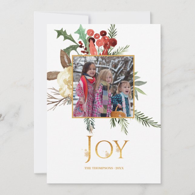 Carte À feuillage persistant - Wintertide Woodland Photo (Devant)