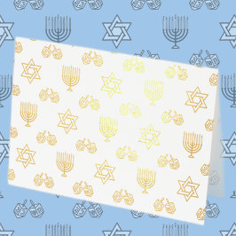 Carte à huile Hanoukka Menorah