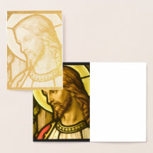 Carte à huile Jésus Christ en verre tendu