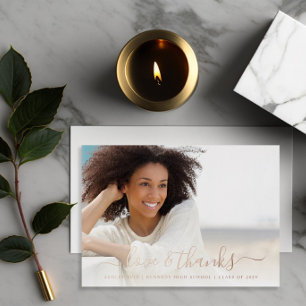 Carte à huile Love and Thanks Graduation Photo Ove