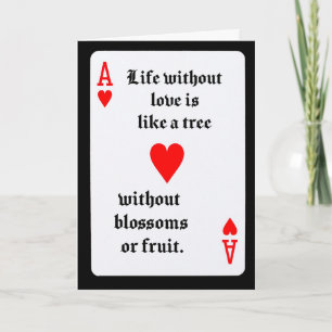 CARTE À JOUER JE T'AIME -- Carte de vœux