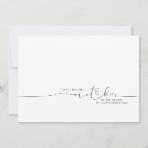Carte À la belle mère du marié Message de la mariée