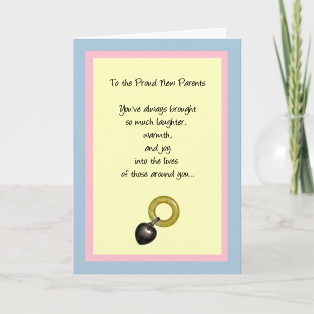 Carte À la fierté des nouveaux parents (Devant)