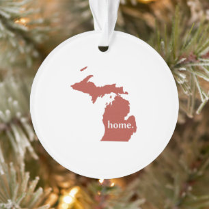 Carte à la maison d'état de silhouette du Michigan