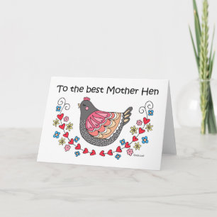 Carte À la meilleure mère Hen Fête de la mère Fête de la