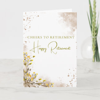 Carte À la retraite Élégant Cadeau de Retraite
