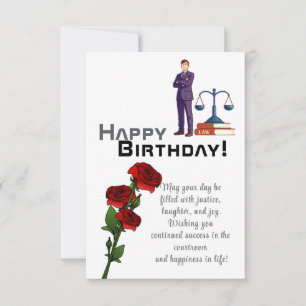Carte À l'anniversaire d'un brillant avocat