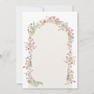 Carte à l'arche florale vierge