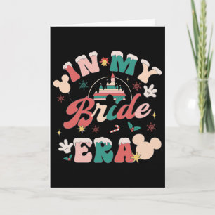 Carte À l'ère de ma mariée vintage groovy Noël femmes co