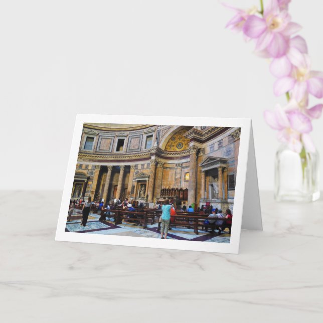 Carte À l'intérieur du Panthéon, Rome, Italie (Orchidée)