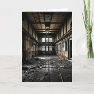 Carte À l'intérieur d'une gare abandonnée 