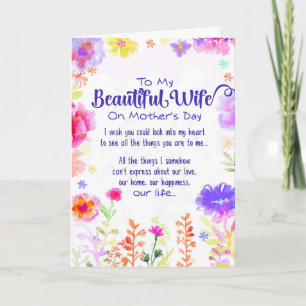 Carte À ma belle épouse le jour de mère