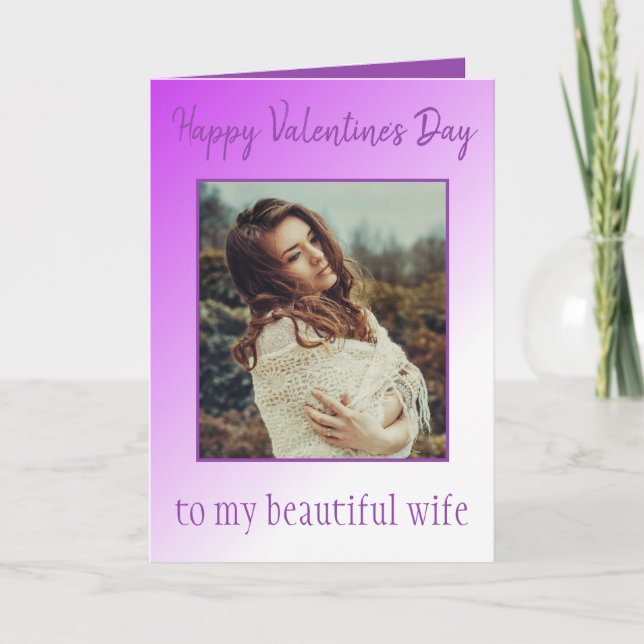 Carte À ma belle épouse : Photo de Purple Valentine (Devant)