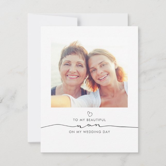 Carte À Ma Belle Nan Le Jour De Mon Mariage (Devant)