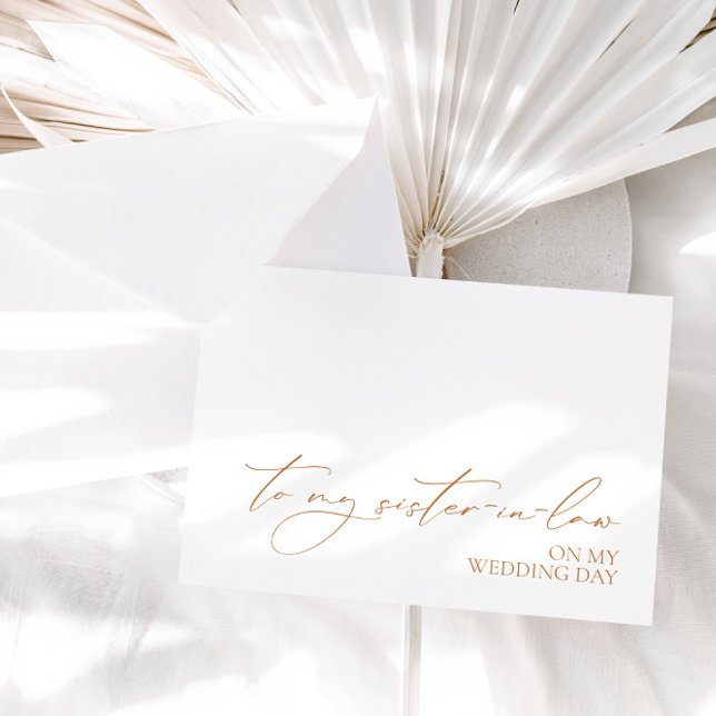 Carte "À ma belle-soeur le jour de mon mariage" (Créateur téléchargé)