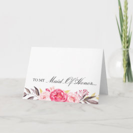 Carte À ma demoiselle d'honneur, Merci, Cortège de maria