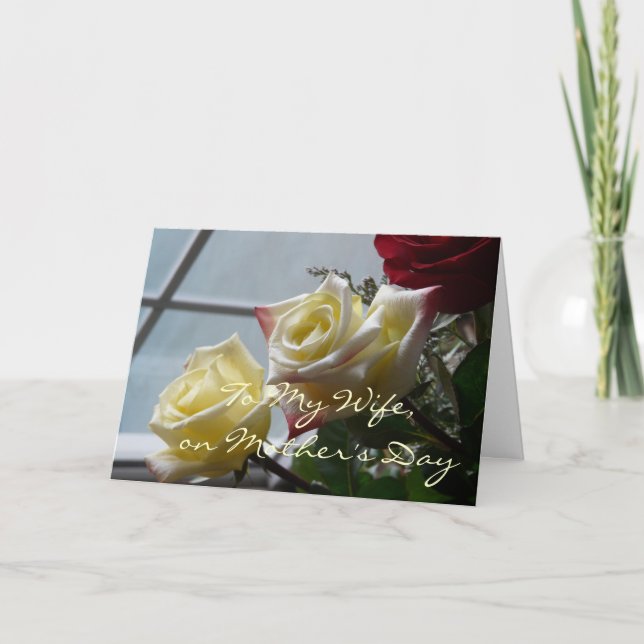 Carte À ma femme, le jour de la fête des mères (Devant)