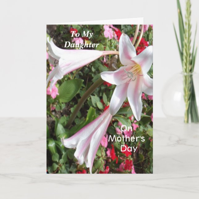Carte À ma fille le jour de la fête des mères (Devant)