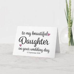 Carte À ma fille le jour de son mariage pour la mariée