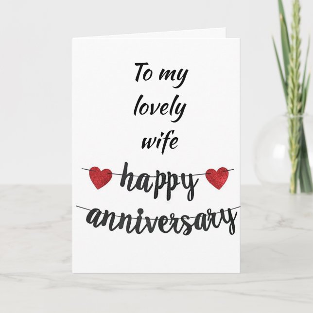 CARTE À MA **JOLIE FEMME*** SUR NOTRE ANNIVERSAIRE (Devant)