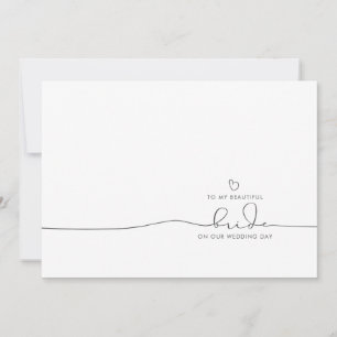 Carte À Ma Mariée Le Jour De Mariage Mignonne Message