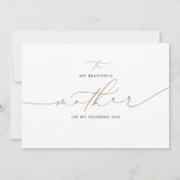 À ma mère le jour de mon mariage élégant
