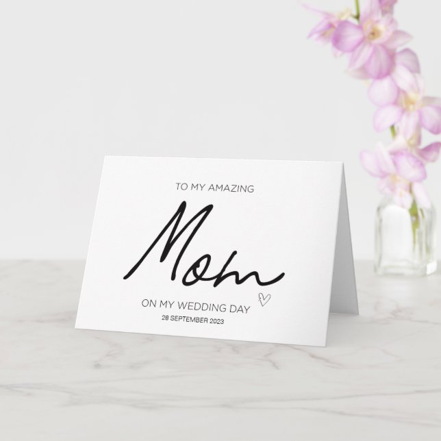 Carte À ma mère Mariage Merci pour mariées mère (Orchidée)
