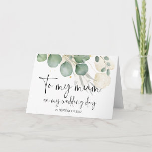 Carte À ma mère Merci de jour de mariage de mariée
