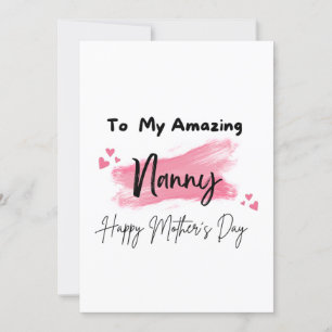 Carte À ma nounou incroyable, joyeuse fête des mères