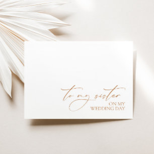 Carte "À ma soeur le jour de mon mariage" Message Mariag