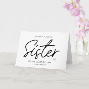Carte À Ma Soeur Mariage Merci De Brides Groom 