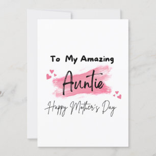 Carte À ma tante Extraordinaire Joyeuse Fête des mères