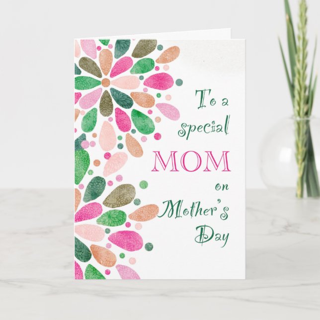 Carte À maman pour la fête des mères Coloré (Devant)