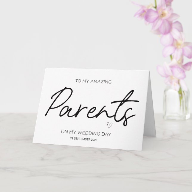 Carte À Mes Parents Mariage Merci Pour Mariées Maman Pap (Orchidée)